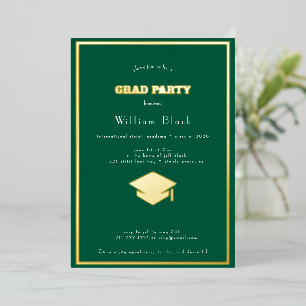 chic  green  & gold grad party