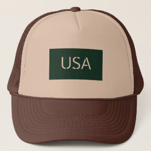 “Chic Green Hat with USA Embroidery for a Trendy V