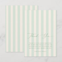 Chic Green & Ivory Stripes Baby Shower 