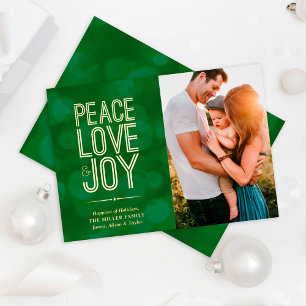 Chic Green Peace Love & Joy Photo