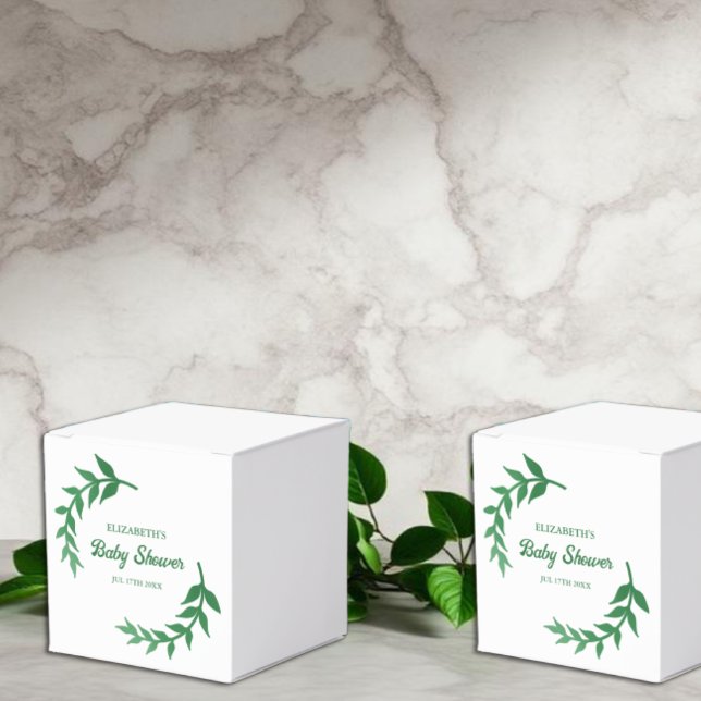 Chic Greenery Baby Shower Favour Box (Creator Uploaded)