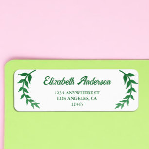 Chic Greenery Baby Shower Return Address