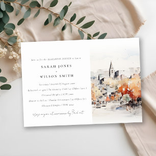 Chic Greenville South Carolina Rehearsal Dinner Invitation