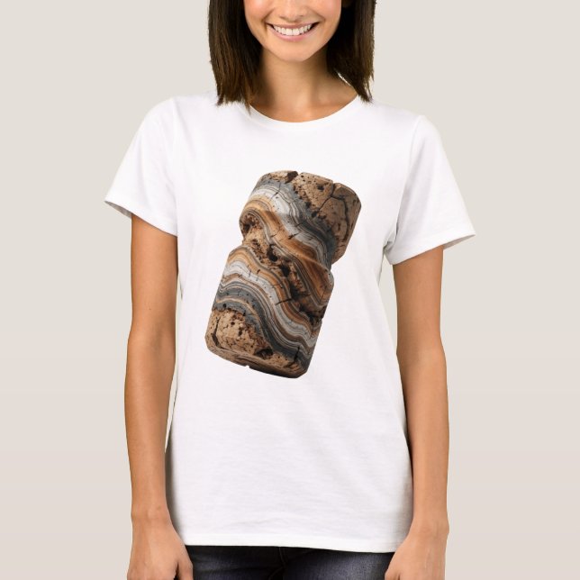 Chic Grey ABSTRACT ART Design T-Shirt (Front)