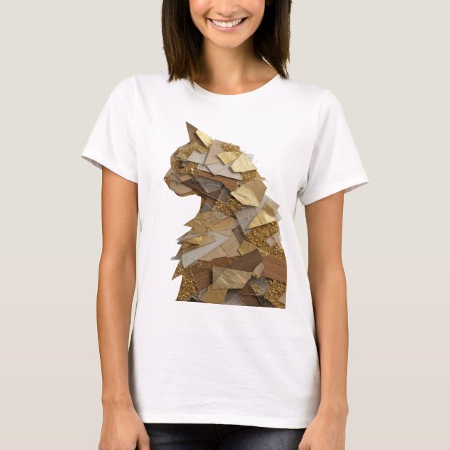 Chic Grey ABSTRACT ART Graphic Design T-Shirt (Front)