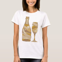 Chic Grey CHAMPAGNE BOTTLE AND GLASS