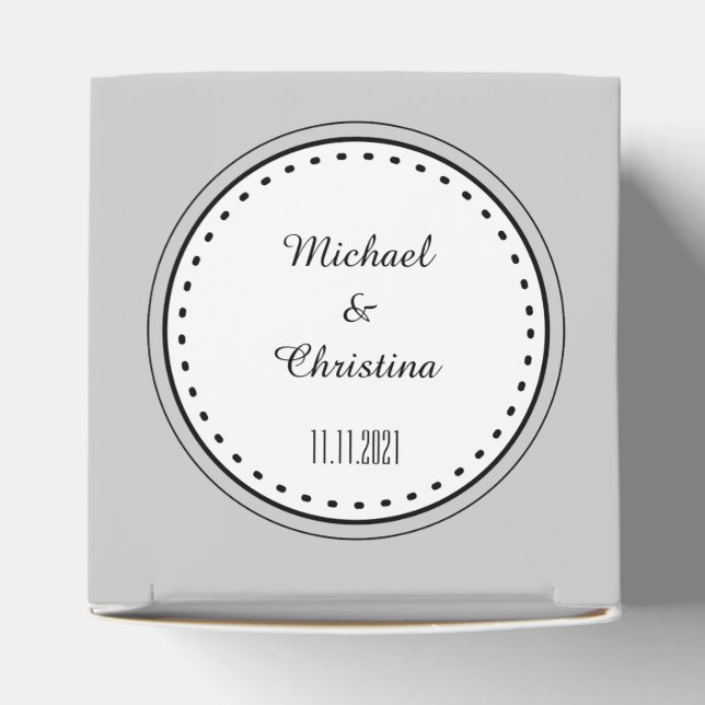 Chic Grey Favour Box (Top)