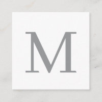 Chic Grey Initial Letter Monogram Modern