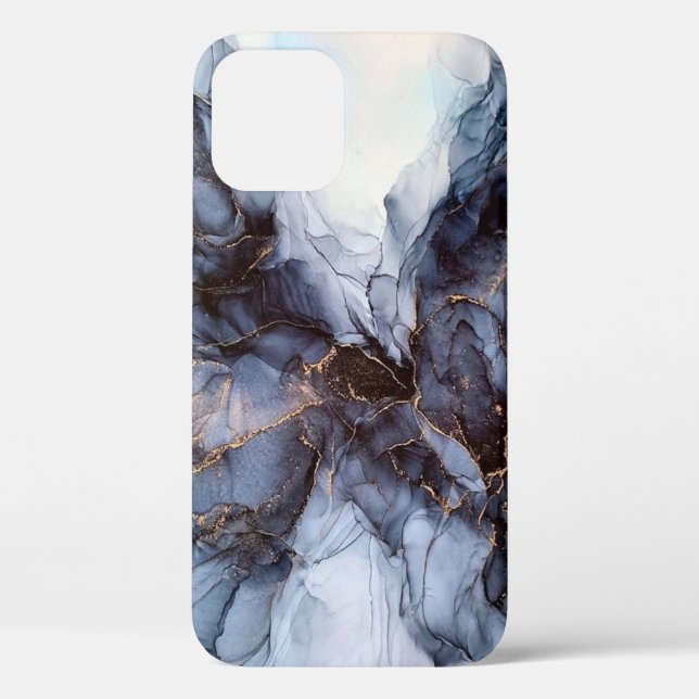 Chic grey navy blue marble      Case-Mate iPhone c Case (Back)