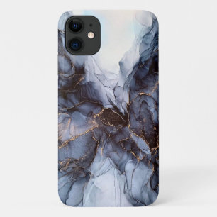Chic grey navy blue marble Case-Mate iPhone c Case