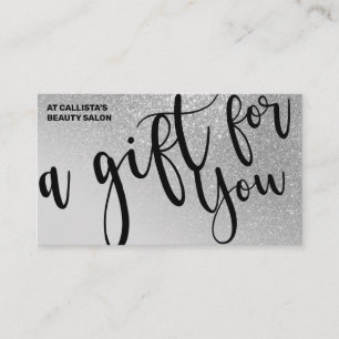 Chic Grey Silver Glitter Gradient Gift Certificate