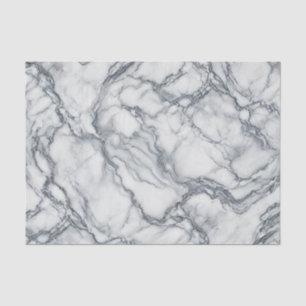 Chic Grey & White Marble Look Glamour Tissue Paper