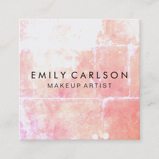 Chic Grunge Square Business Card (Front)