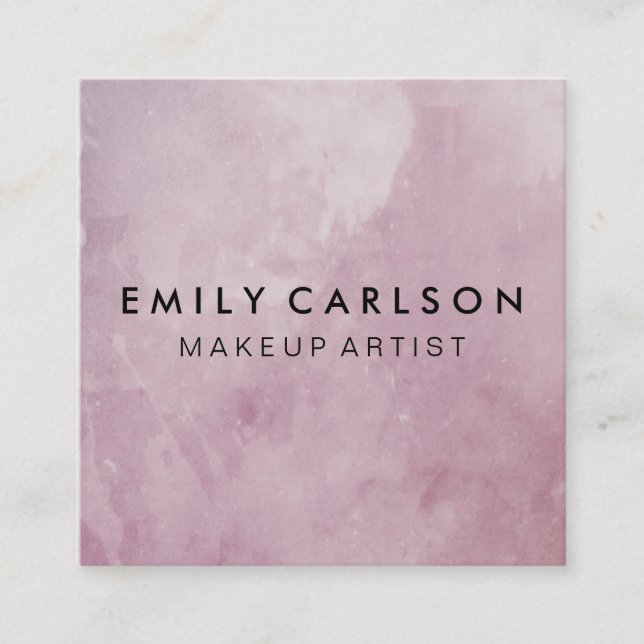 Chic Grunge Square Business Card (Front)