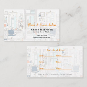 Chic Hair Salon Appointment Card &