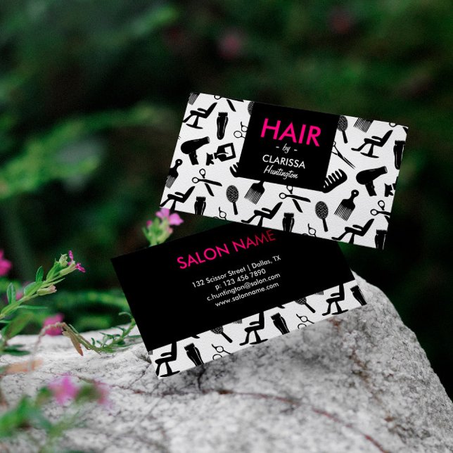 Chic Hair Stylist Business Card (Creator Uploaded)