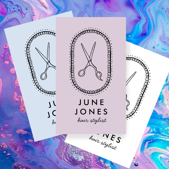 Chic Hair Stylist Scissors Salon Minimal Simple Business Card (Chic Hair Stylist Scissors Salon Minimal Simple Business Card
)