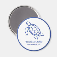 Chic Hand Drawn Turtle Wedding Favour