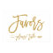 Chic Hand Lettered Gold Wedding Favours Sign
