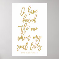 Chic Hand Lettered I have Found the One Sign