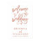 Chic Hand Lettered Rose Wedding Welcome Sign