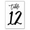 Chic Hand Lettered Table Number Card | Table 12