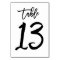 Chic Hand Lettered Table Number Card | Table 13