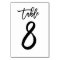 Chic Hand Lettered Table Number Card | Table 8