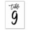 Chic Hand Lettered Table Number Card | Table 9