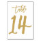 Chic Hand Lettered Table Number Gold | Table 14