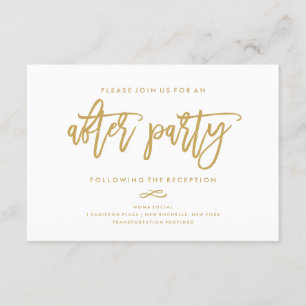 Chic Hand Lettered Wedding After Party Invitation