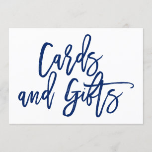Chic Hand Lettered Wedding Cards and Gifts Sign