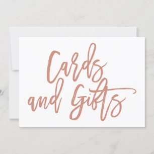 Chic Hand Lettered Wedding Cards and Gifts Sign