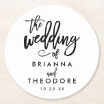 Chic Hand Lettered Wedding Coaster<br><div class="desc"></div>