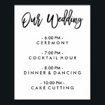 Chic Hand Lettered Wedding Day Of Schedule Poster<br><div class="desc">Wedding Day Of Schedule Poster. Visit the shop to see matching items.</div>