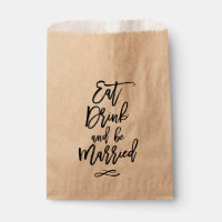 Chic Hand Lettered Wedding Eat Drink Be Married