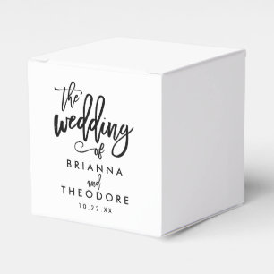 Chic Hand Lettered Wedding Favour Box