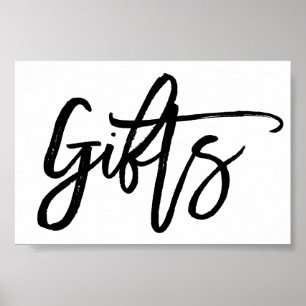 Chic Hand Lettered Wedding Gifts Sign