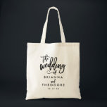 Chic Hand Lettered Wedding Weekend Tote Bag<br><div class="desc">These modern and chic personalised tote bags are great as favours or welcome bags for your wedding.</div>