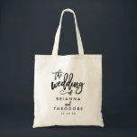 Chic Hand Lettered Wedding Weekend Tote Bag<br><div class="desc">These modern and chic personalised tote bags are great as favours or welcome bags for your wedding.</div>
