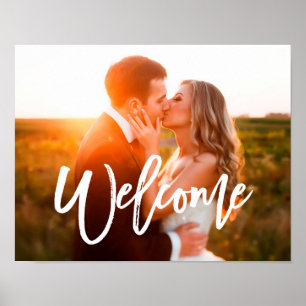 Chic Hand Lettered Welcome Photo Poster
