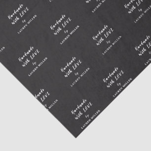 Chic Handmade with Love Black and white  Tissue Paper