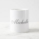 Chic Handwriting Classical Plain Minimalist Large Coffee Mug<br><div class="desc">Clean and Simple Modern Professional Simple Design.</div>