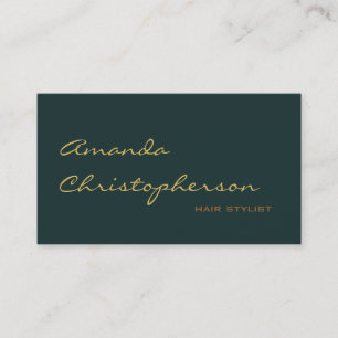 Chic Handwriting Script Hair Stylist Business Card