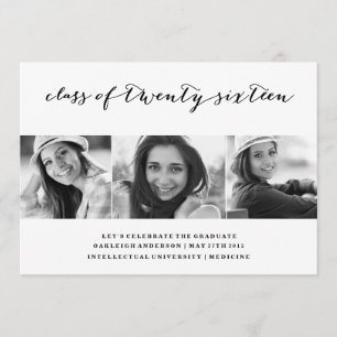 Chic Handwritten Class of 2016 Grad Announcement
