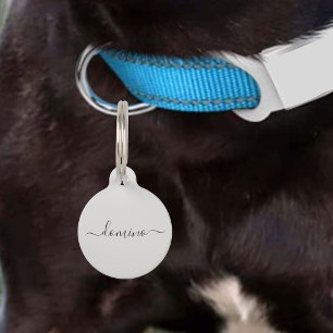 Chic Handwritten Dog Cat Pet Identification ID Pet Tag