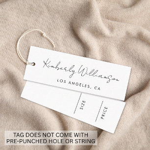 Chic Handwritten Script Price Hang Tag