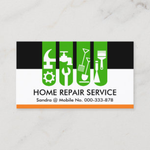 Chic Handyman Tools Tab Renovation Business Card