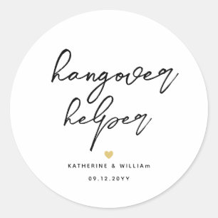 Chic Hangover Helper Recovery Kit Favour Classic Round Sticker