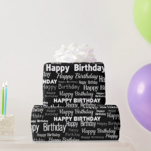 Chic Happy Birthday Wrapping Paper
